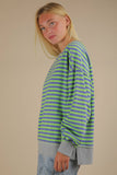 Serene Stripe Pullover: Lavender