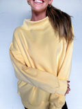 Morning Mist Mock-neck: Yellow