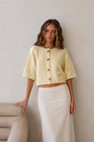 Butter Me Up Cardigan: Yellow