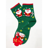 Cute Christmas Theme Cozy Socks: Multi-Color