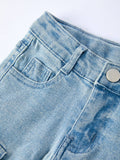 Bow Jean Baby Pants: Denim