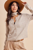 Vanilla Chai Knitted Cardigan: Oat Milk