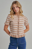 Sunday Market Top: Taupe/ Ivory