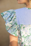 Feeling Floral Tiered Dress: Blue