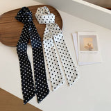 Polka Dot Scarf Wrap: Black