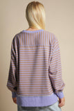 Serene Stripe Pullover: Lavender