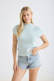 Delicate Darling Knitted Top: Light Mint