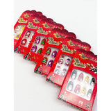 Christmas Theme Fancy Press On  Nails Set: MIX COLOR