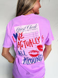 Love Guest Check Tee: Electric Purple