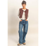 Sugar & Suede Vest: Chesnut