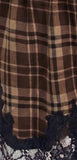 Plaid Romance Top: Brown multi