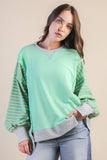 Loom and Lined Pullover: Mint