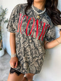 Iconic Vintage Rattlesnake Tee: Large