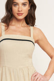 Natural Beauty Romper: Taupe