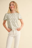 Floral Garden Top : Green Mix