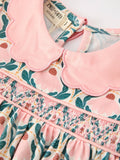 Petal Princess Dress: Emerald/Pink