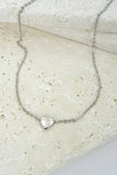 Dainty Heart Necklace: Silver