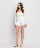 Becs Denim Shorts: Optic White