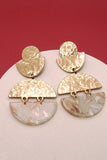 HALF MOON HAMMERED EARRINGS: GOLD