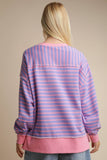 Serene Stripe Pullover: Lavender