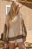 Color Blocked Beaut’ Sweatshirt: Oatmeal Multi