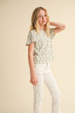 Floral Garden Top : Green Mix