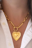 Cross My Heart Necklace: Gold
