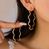 Making Waves Earrings: Gold