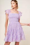 Hazey Daisies Dress: Lavender