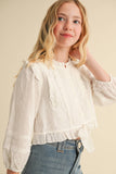 Boho Breeze Tween Top: White