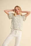 Floral Garden Top : Green Mix