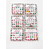 Christmas Theme Post Earring Set: Multi-Color