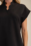 Normalize Scallops Dress: Black