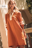 Autumn Aura Dress PLUS: Rust Brown