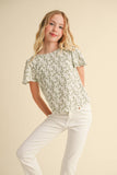 Floral Garden Top : Green Mix