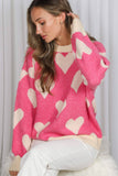Love Me Sweater Top: Pink