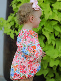 Pumpkins & Petals Romper: Pink Multi