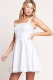 Denim Daydream Dress: White