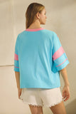 Flutter Fury Top: Lt Blue Combo