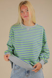 Serene Stripe Pullover: Lavender