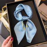 Polka Dot Bandana Scarf: Blue
