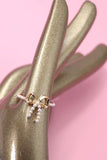 Pearl Bow Ring: Gold