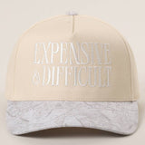 Expensive & Difficult Trucker Hat: White Camo