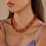 Brandy Lane Necklace: Gold/Amber