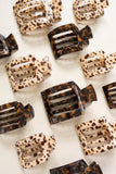 Square Hair Clip Blonde Tortoise: Large