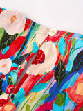 Fun in Floral Dress: Red Multi