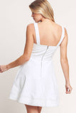 Denim Daydream Dress: White