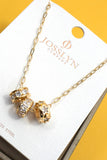 Bitty Barrel Necklace: Gold