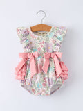 Floral Flutters Romper: Pastel Multi
