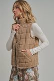 Fireside Quilted Vest: Caramel